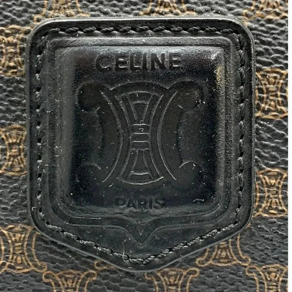 CÉLINE Black Coated Canvas Macadam Handle Bag - Picture 4 of 9